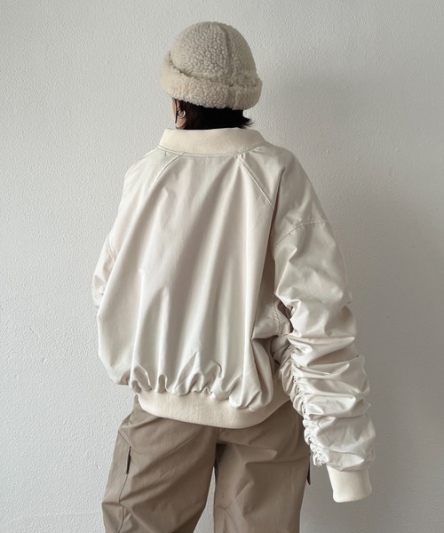 wee9s(ウィークス)の「round BOA CAP / ラウンドボアキャップ(ニットキャップ/ビーニー・レディース・アイボリー/グレー/ブラック/ブラウン・FREE)」の20枚目の写真