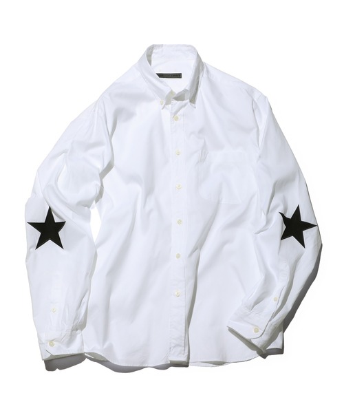 SOPHNET.（ソフネット）の「STAR ELBOW PATCHED BIG B.D SHIRT（シャツ/ブラウス・メンズ・ネイビー/ホワイト・X-LARGE/LARGE/MEDIUM/SMALL）」の2枚目の写真