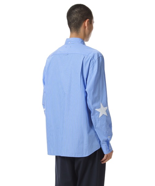 SOPHNET.（ソフネット）の「STAR ELBOW PATCHED BIG B.D SHIRT（シャツ/ブラウス・メンズ・ネイビー/ホワイト・X-LARGE/LARGE/MEDIUM/SMALL）」の14枚目の写真
