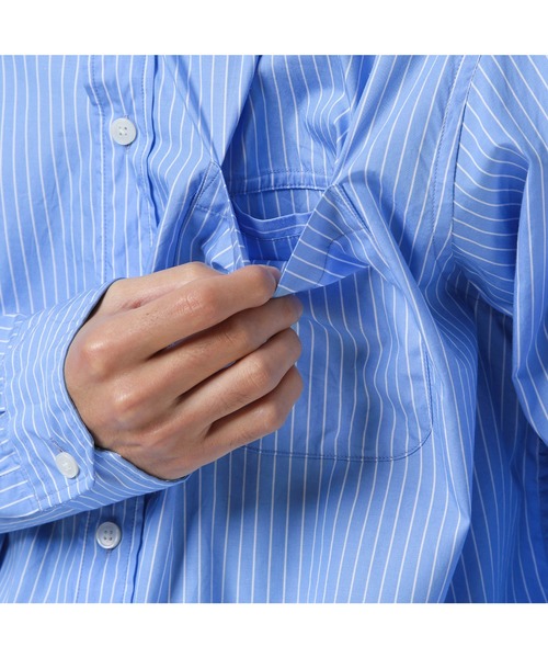 SOPHNET.（ソフネット）の「STAR ELBOW PATCHED BIG B.D SHIRT（シャツ/ブラウス・メンズ・ネイビー/ホワイト・X-LARGE/LARGE/MEDIUM/SMALL）」の4枚目の写真