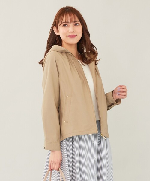 ANY SIS(エニィスィス)の「【撥水加工】2WAYレディ ブルゾン(ブルゾン・レディース・ライトグレー系/ベージュ系/アイボリー系/ネイビー系・1/2/3)」の3枚目の写真
