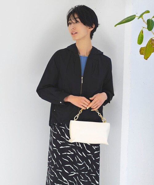 ANY SIS(エニィスィス)の「【撥水加工】2WAYレディ ブルゾン(ブルゾン・レディース・ライトグレー系/ベージュ系/アイボリー系/ネイビー系・1/2/3)」の4枚目の写真