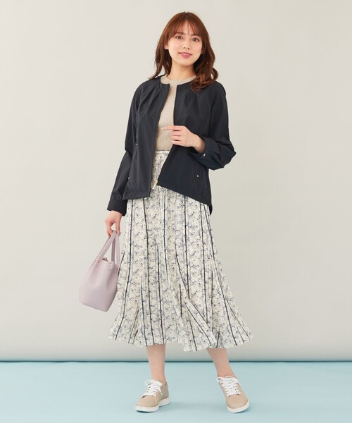 ANY SIS(エニィスィス)の「【撥水加工】2WAYレディ ブルゾン(ブルゾン・レディース・ライトグレー系/ベージュ系/アイボリー系/ネイビー系・1/2/3)」の8枚目の写真