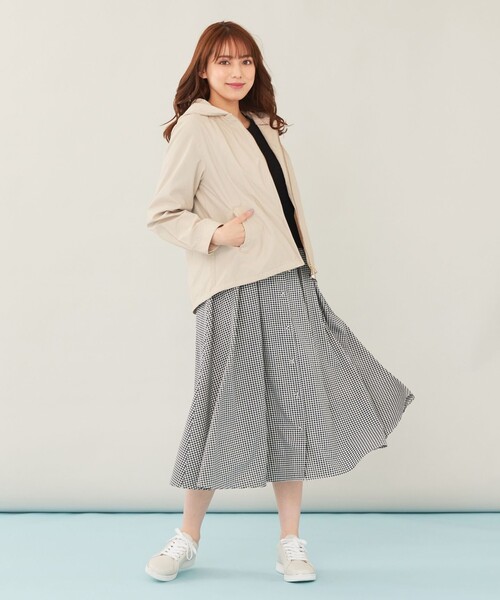 ANY SIS(エニィスィス)の「【撥水加工】2WAYレディ ブルゾン(ブルゾン・レディース・ライトグレー系/ベージュ系/アイボリー系/ネイビー系・1/2/3)」の9枚目の写真