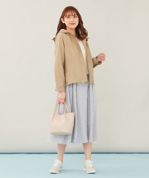ANY SIS(エニィスィス)の「【撥水加工】2WAYレディ ブルゾン(ブルゾン・レディース・ライトグレー系/ベージュ系/アイボリー系/ネイビー系・1/2/3)」の10枚目の写真