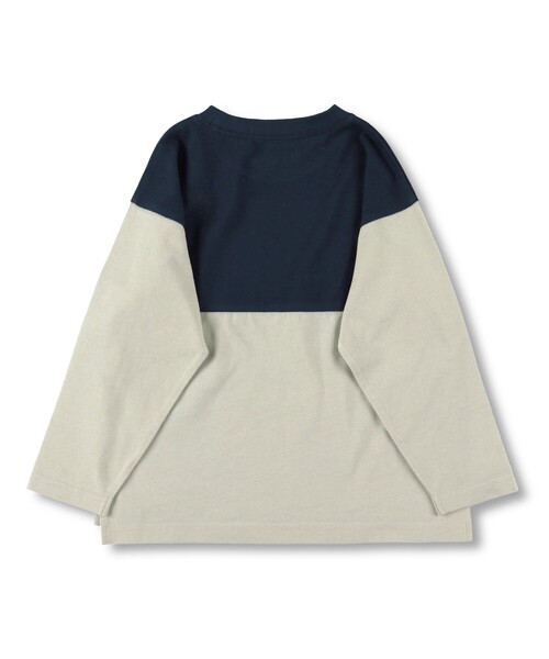 BRANSHES(ブランシェス)の「【カラー切り替え】コットン長袖Tシャツ ロンT<br>(Tシャツ/カットソー・キッズ・杢グレー/ベージュ/チャコールグレー・120/140/90/110/150/100/130)」の21枚目の写真
