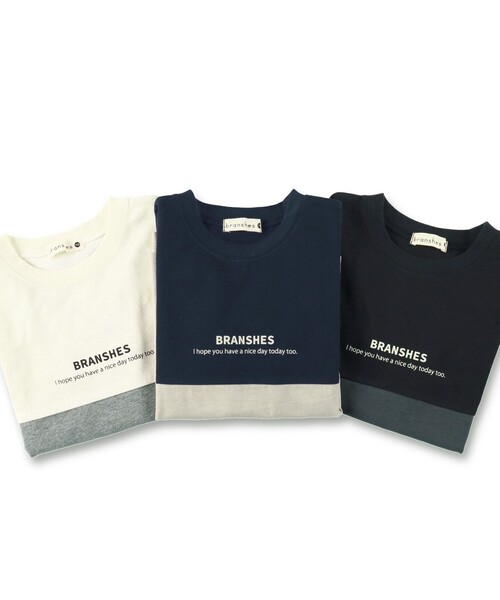 BRANSHES(ブランシェス)の「【カラー切り替え】コットン長袖Tシャツ ロンT<br>(Tシャツ/カットソー・キッズ・杢グレー/ベージュ/チャコールグレー・120/140/90/110/150/100/130)」の19枚目の写真