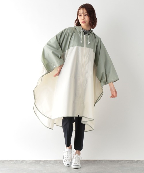 GLOBAL WORK（グローバルワーク）の「撥水レインポンチョ/236661（ポンチョ・レディース・ベージュ/グレー/グリーン・FREE）」の22枚目の写真