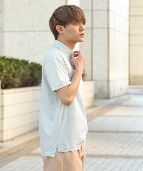 ゴルフ 【#NEW COMFORT】VIBTEXフランス綾ストレッチ半袖ポロシャツ ニューコンフォート ポロシャツ ゴルフウェア スポーツウェア