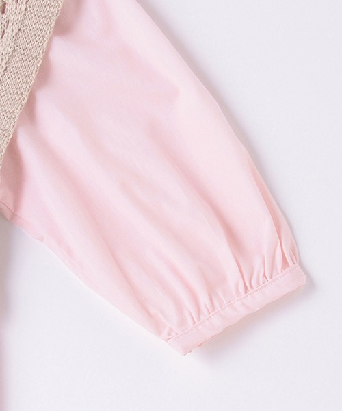 petit main（プティマイン）の「【リンク】ベスト＆シャツワンピース(キッズ)（シャツワンピース・キッズ・ブルー/オフホワイト/ピンク・100cm/120cm/80ｃｍ/90cm/130cm/110cm）」の11枚目の写真