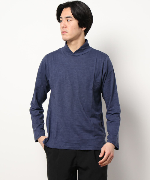 カヤ（カヤ）の「【カヤ】彩華とっくりメンズトップス（Tシャツ/カットソー・メンズ・ネイビー/ホワイト/ブラック/ライトベージュ/レンガ・FREE）」の5枚目の写真