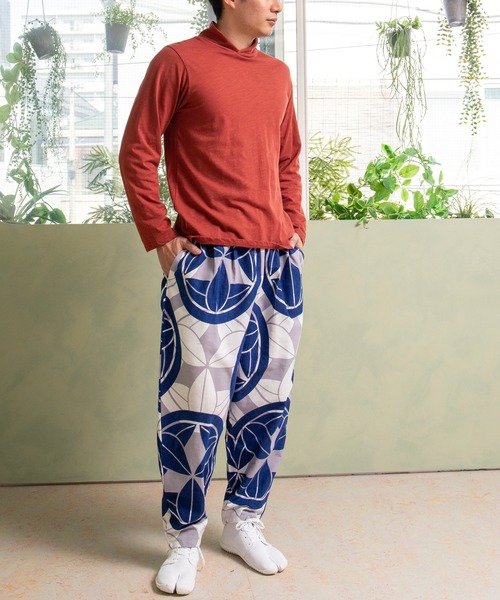 カヤ（カヤ）の「【カヤ】彩華とっくりメンズトップス（Tシャツ/カットソー・メンズ・ネイビー/ホワイト/ブラック/ライトベージュ/レンガ・FREE）」の7枚目の写真