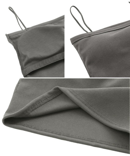 ANAP（アナップ）の「スクエアリブブラトップ（キャミソール・レディース・ブラック/ホワイト/グレー・FREE）」の9枚目の写真