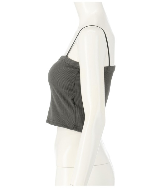 ANAP（アナップ）の「スクエアリブブラトップ（キャミソール・レディース・ブラック/ホワイト/グレー・FREE）」の5枚目の写真