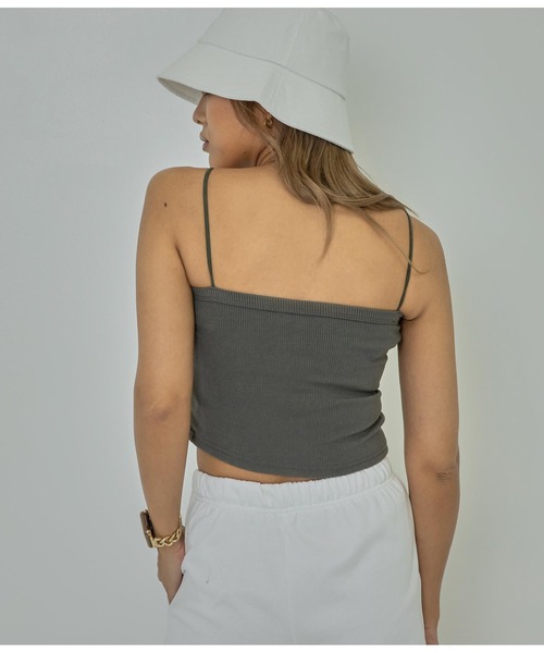 ANAP（アナップ）の「スクエアリブブラトップ（キャミソール・レディース・ブラック/ホワイト/グレー・FREE）」の7枚目の写真