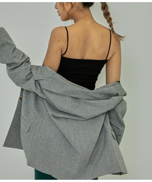 ANAP（アナップ）の「スクエアリブブラトップ（キャミソール・レディース・ブラック/ホワイト/グレー・FREE）」の11枚目の写真