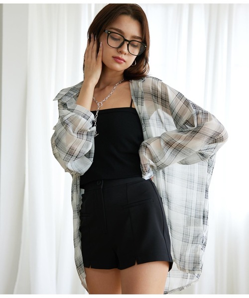 ANAP（アナップ）の「スクエアリブブラトップ（キャミソール・レディース・ブラック/ホワイト/グレー・FREE）」の21枚目の写真