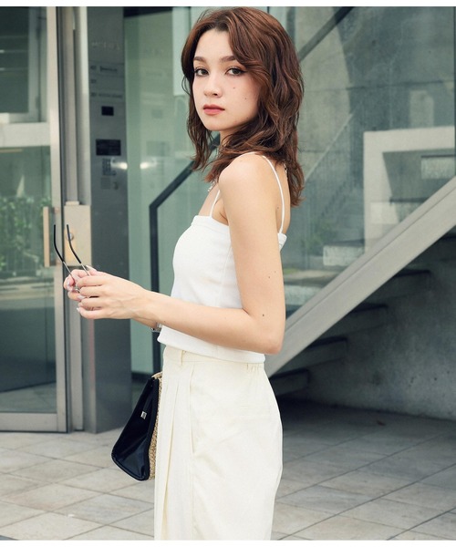 ANAP（アナップ）の「スクエアリブブラトップ（キャミソール・レディース・ブラック/ホワイト/グレー・FREE）」の19枚目の写真