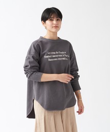 Rouge vif | ﾐﾆ裏毛ﾛｺﾞﾛﾝT(Tシャツ/カットソー)