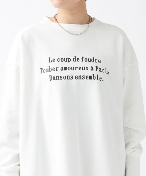 Rouge vif（ルージュヴィフ）の「ミニ裏毛ロゴロンT（Tシャツ/カットソー・レディース・ホワイト/チャコールグレー・フリー）」の15枚目の写真