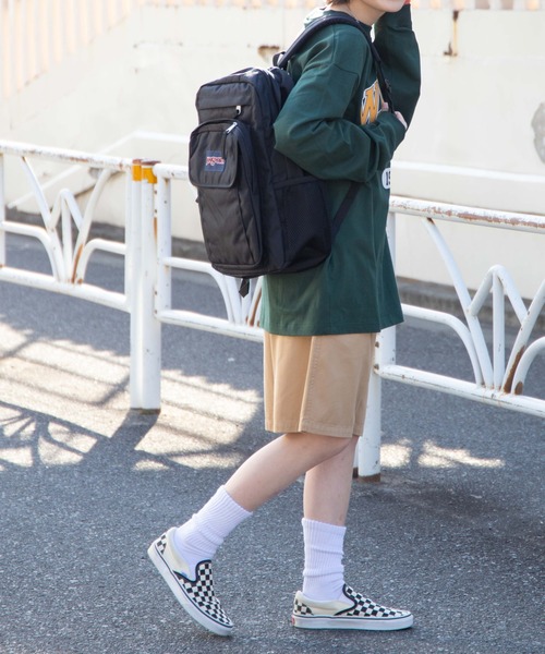 JANSPORT(ジャンスポーツ)の「WEGO/JANSPORT UNION PACK(バックパック/リュック・レディース・ブラック/グレー・FREE)」の8枚目の写真