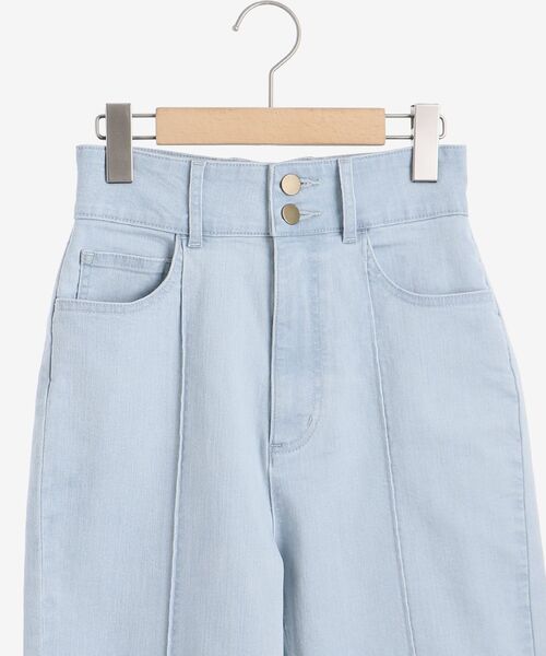 MAJESTIC LEGON（マジェスティックレゴン）の「レースアップストレートパンツ（デニムパンツ・レディース・サックスブルー/ネイビー/ピンク・SMALL/MEDIUM）」の5枚目の写真