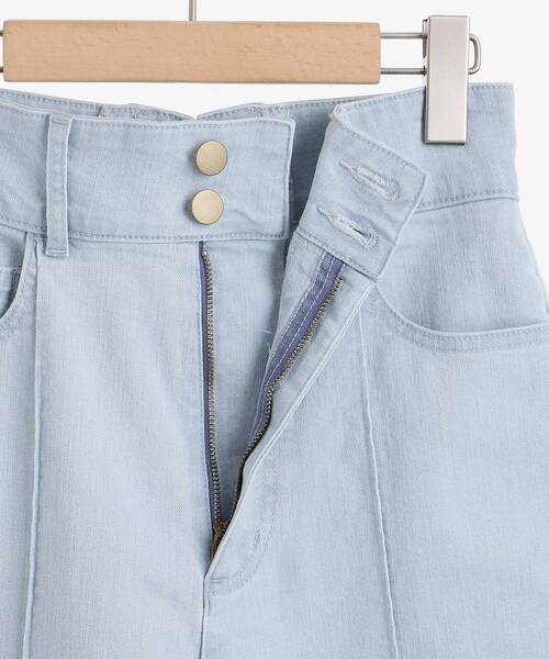 MAJESTIC LEGON（マジェスティックレゴン）の「レースアップストレートパンツ（デニムパンツ・レディース・サックスブルー/ネイビー/ピンク・SMALL/MEDIUM）」の8枚目の写真