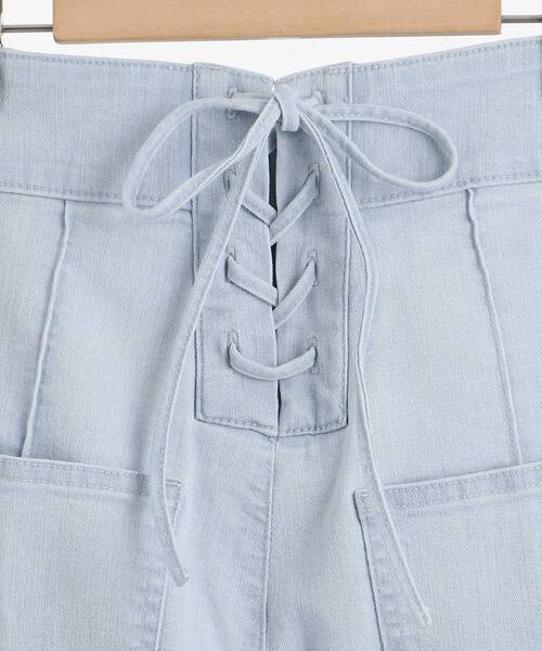 MAJESTIC LEGON（マジェスティックレゴン）の「レースアップストレートパンツ（デニムパンツ・レディース・サックスブルー/ネイビー/ピンク・SMALL/MEDIUM）」の11枚目の写真