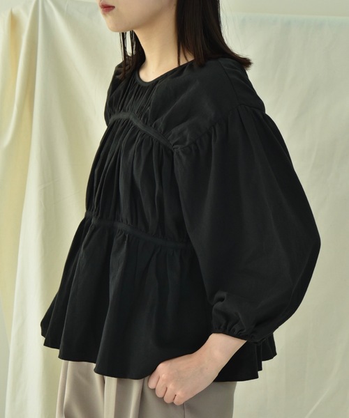 セール】front gather volume blouse(シャツ/ブラウス)|TUS.(タス ...