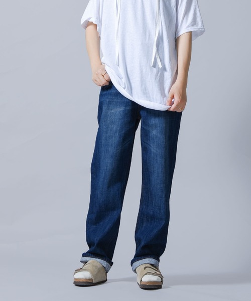 folka（フォルカ）の「【folka（フォルカ）】2022S/S ストレートデニムパンツ（デニムパンツ・レディース・ネイビー/ブルー・M/L）」の6枚目の写真