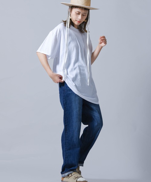 folka（フォルカ）の「【folka（フォルカ）】2022S/S ストレートデニムパンツ（デニムパンツ・レディース・ネイビー/ブルー・M/L）」の9枚目の写真