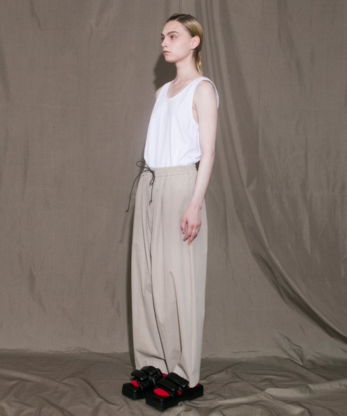 my beautiful landlet（マイビューティフルランドレット）の「【my beautiful landlet】 cotton nylon bio wide easy pants（その他パンツ・メンズ・ホワイト/ブラック/ベージュ・1/0）」の8枚目の写真