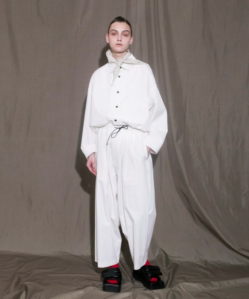 my beautiful landlet（マイビューティフルランドレット）の「【my beautiful landlet】 cotton nylon bio wide easy pants（その他パンツ・メンズ・ホワイト/ブラック/ベージュ・1/0）」の6枚目の写真
