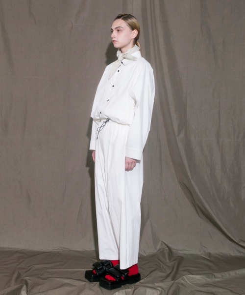 my beautiful landlet（マイビューティフルランドレット）の「【my beautiful landlet】 cotton nylon bio wide easy pants（その他パンツ・メンズ・ホワイト/ブラック/ベージュ・1/0）」の4枚目の写真