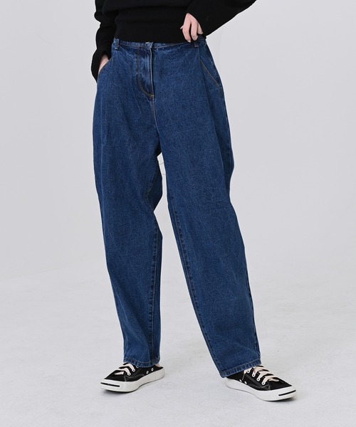 me+em select（ミームセレクト）の「ウエストタックハイウエストデニム（デニムパンツ・レディース・ライトブルー/ブラック/インディゴブルー/グレー・SMALL/LARGE/X-LARGE/MEDIUM）」の20枚目の写真