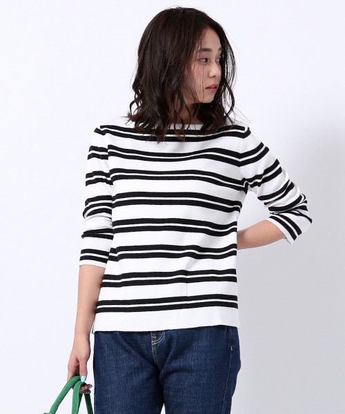 MYSELF ABAHOUSE（マイセルフアバハウス）の「COTTONブレンドミラノリブニット（ニット/セーター・レディース・イエロー/ブルー/ブラック・FREE）」の2枚目の写真