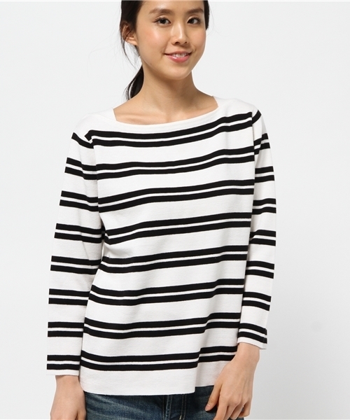 MYSELF ABAHOUSE（マイセルフアバハウス）の「COTTONブレンドミラノリブニット（ニット/セーター・レディース・イエロー/ブルー/ブラック・FREE）」の11枚目の写真