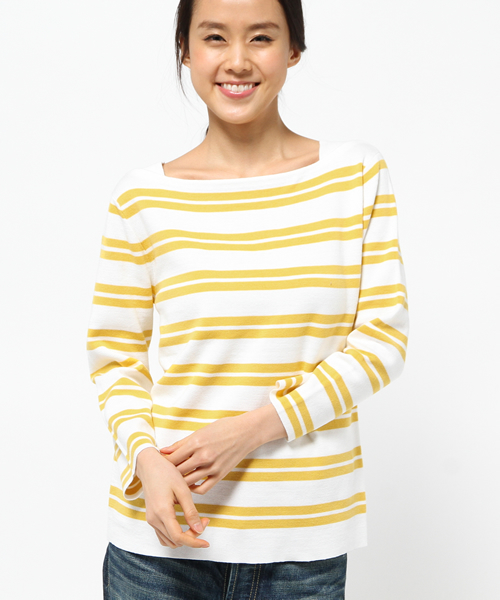 MYSELF ABAHOUSE（マイセルフアバハウス）の「COTTONブレンドミラノリブニット（ニット/セーター・レディース・イエロー/ブルー/ブラック・FREE）」の12枚目の写真