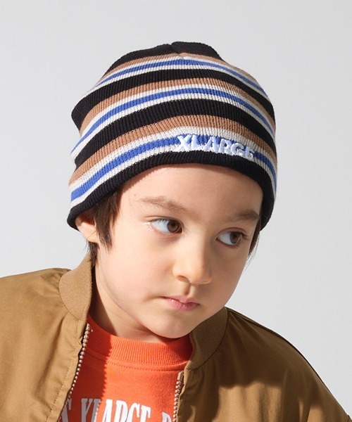 XLARGE KIDS（エクストララージキッズ）の「ロゴニットキャップ（ニットキャップ/ビーニー・キッズ・ブラック/ネイビー・FREE）」の9枚目の写真