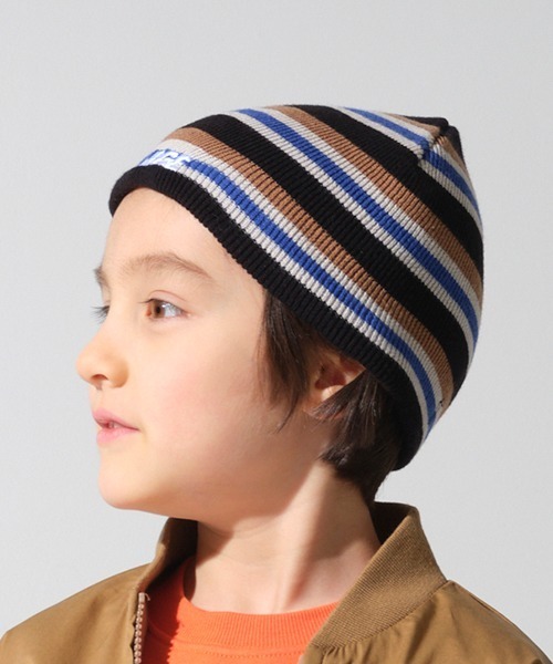 XLARGE KIDS（エクストララージキッズ）の「ロゴニットキャップ（ニットキャップ/ビーニー・キッズ・ブラック/ネイビー・FREE）」の8枚目の写真