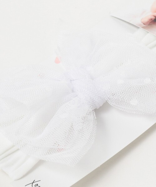 こども ビームス（コドモビームス）の「baby bling / Tulle Fab ベビーヘアバンド（ヘアバンド・キッズ・ホワイト/ベージュ/レッド系その他・ONE SIZE）」の10枚目の写真