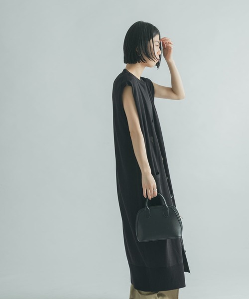 FORK&SPOON（フォークアンドスプーン）の「FORK&SPOON　ロングニットジレ（ニット/セーター・レディース・アイボリー/ベージュ系その他/ブラック/グリーン系その他・1）」の6枚目の写真