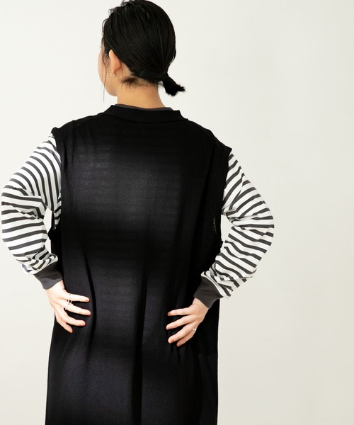 FORK&SPOON（フォークアンドスプーン）の「FORK&SPOON　ロングニットジレ（ニット/セーター・レディース・アイボリー/ベージュ系その他/ブラック/グリーン系その他・1）」の18枚目の写真