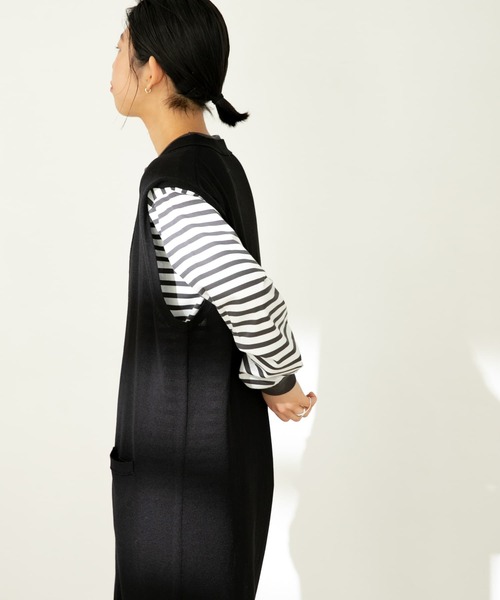 FORK&SPOON（フォークアンドスプーン）の「FORK&SPOON　ロングニットジレ（ニット/セーター・レディース・アイボリー/ベージュ系その他/ブラック/グリーン系その他・1）」の19枚目の写真