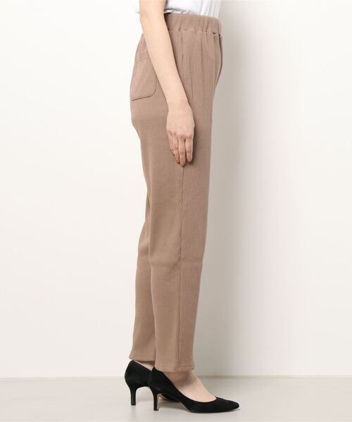 HONEYSUCKLE ROSE（ハニーサックルローズ）の「【HONEYSUCKLE ROSE】カットリブパンツ（その他パンツ・レディース・キナリ/ブラウン/ブラック・M/L）」の4枚目の写真