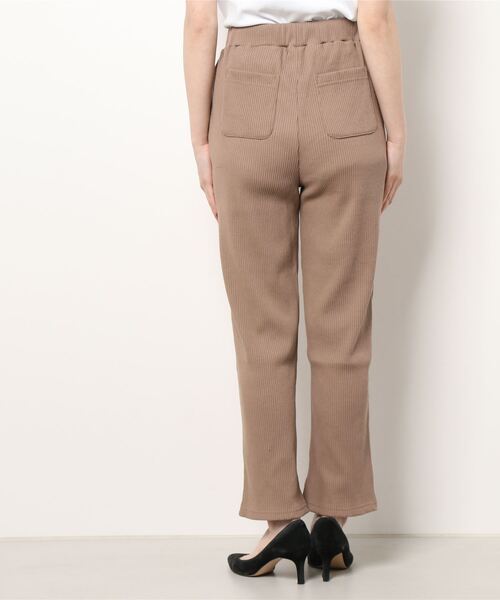 HONEYSUCKLE ROSE（ハニーサックルローズ）の「【HONEYSUCKLE ROSE】カットリブパンツ（その他パンツ・レディース・キナリ/ブラウン/ブラック・M/L）」の5枚目の写真