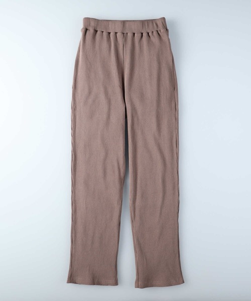 HONEYSUCKLE ROSE（ハニーサックルローズ）の「【HONEYSUCKLE ROSE】カットリブパンツ（その他パンツ・レディース・キナリ/ブラウン/ブラック・M/L）」の6枚目の写真