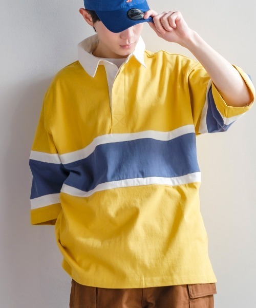 improves（インプローブス）の「ヘビーウェイト ラインボーダー 半袖