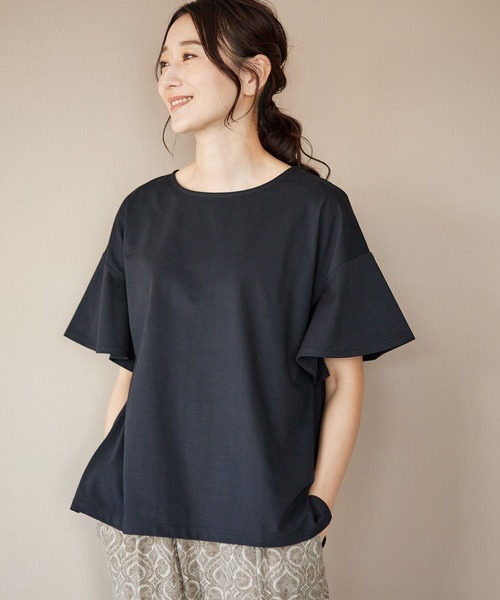 LEPSIM（レプシィム）の「マルチキノウソデフレアTシャツ　262405（Tシャツ/カットソー・レディース・ピンク/オフホワイト/ブラック/ブルー・MEDIUM/LARGE）」の3枚目の写真