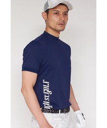 HIGH ST. GOLF∴タテロゴバックハニカム モックネックシャツ <AdE>